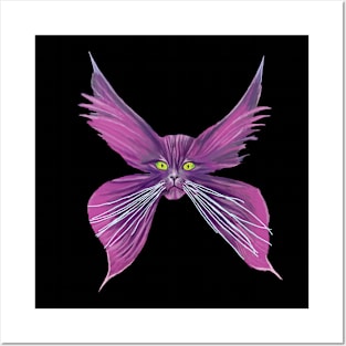 Cat Butterfly Posters and Art